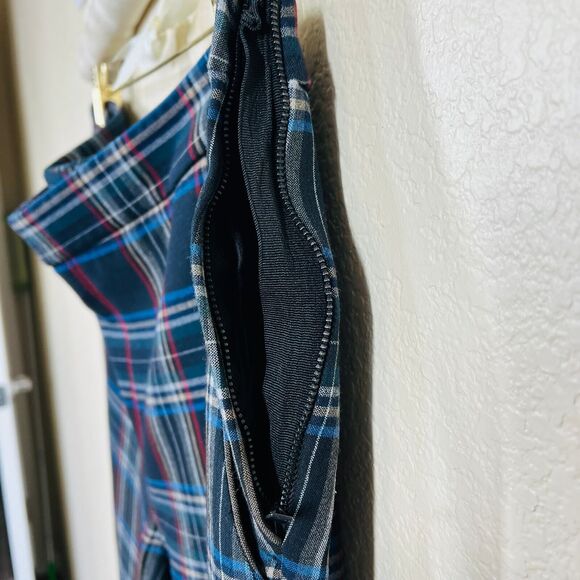 Zara Plaid flared cropped pants for women side zipper size 12  preppy college - Picture 8 of 14